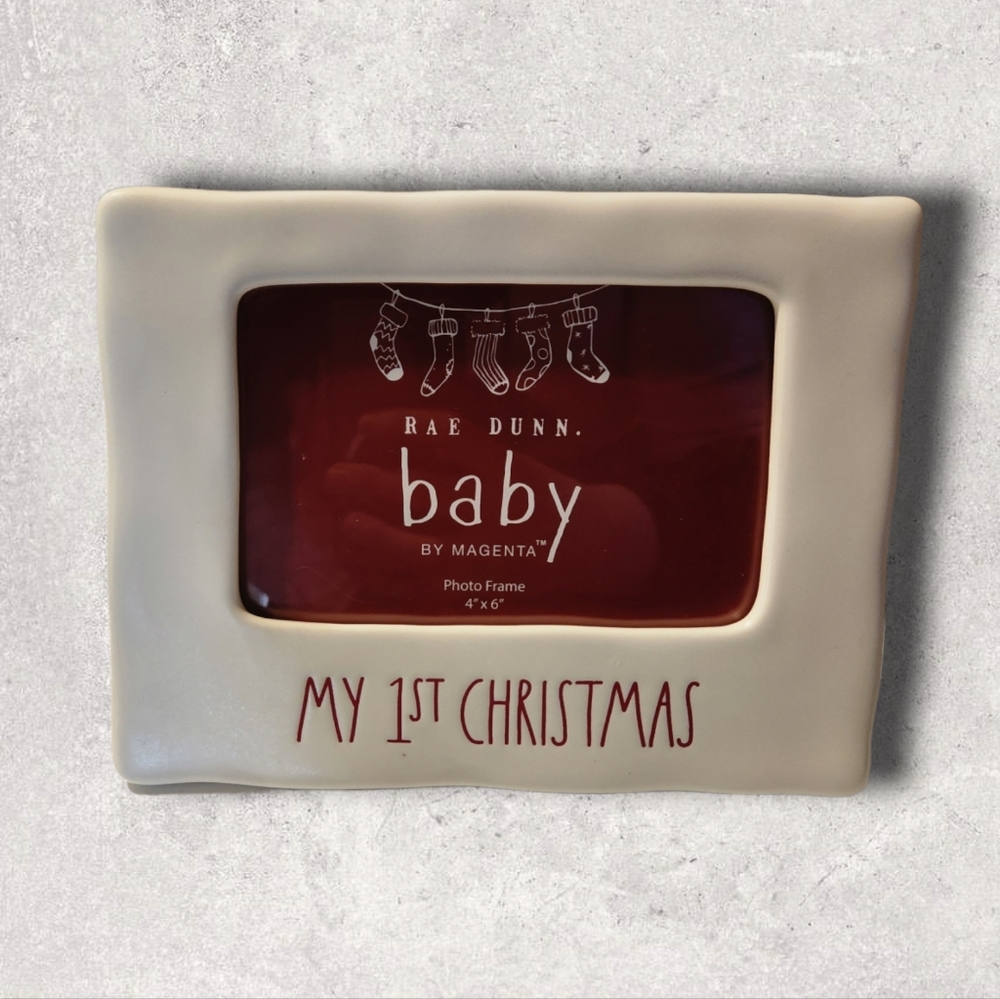 New Rae Dunn My 1st Christmas photo frame